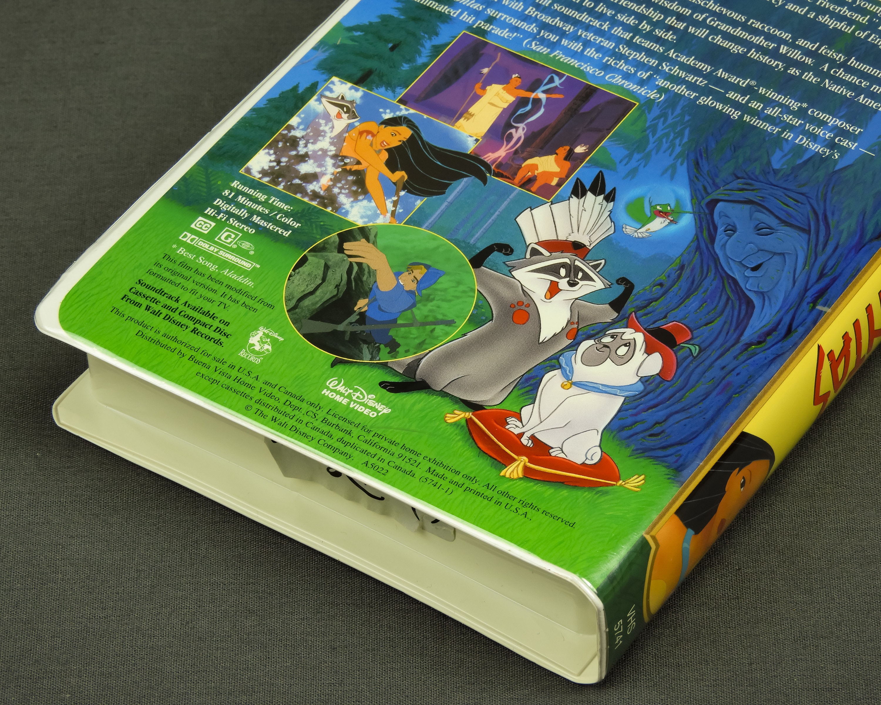 Vintage Walt Disney Movie, Pocahontas VHS, Childrens Film, 01 02 1996