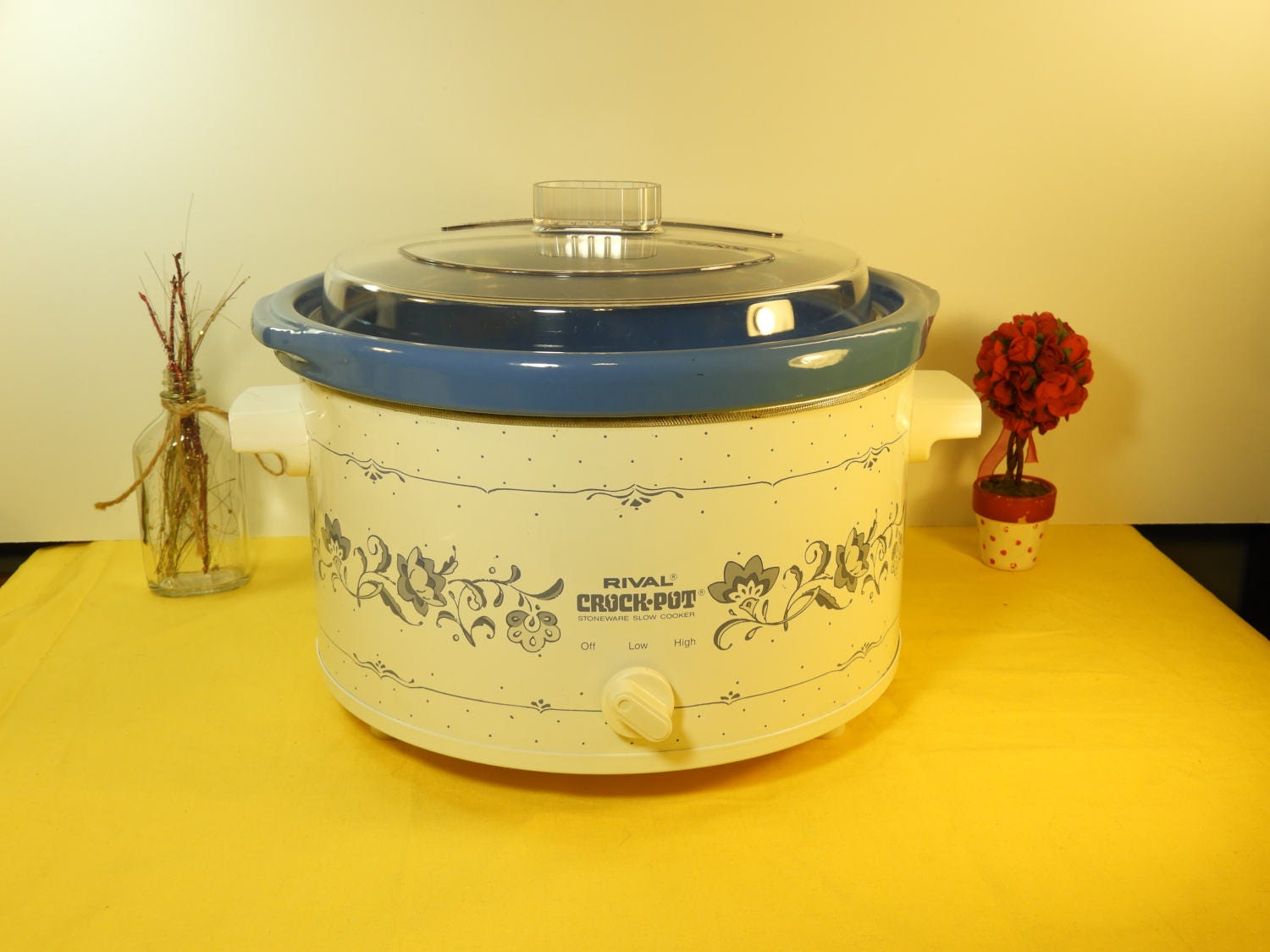 Vintage Rival Blue 3355 Crock  Pot  Rival 5 Quart Crock  Pot  