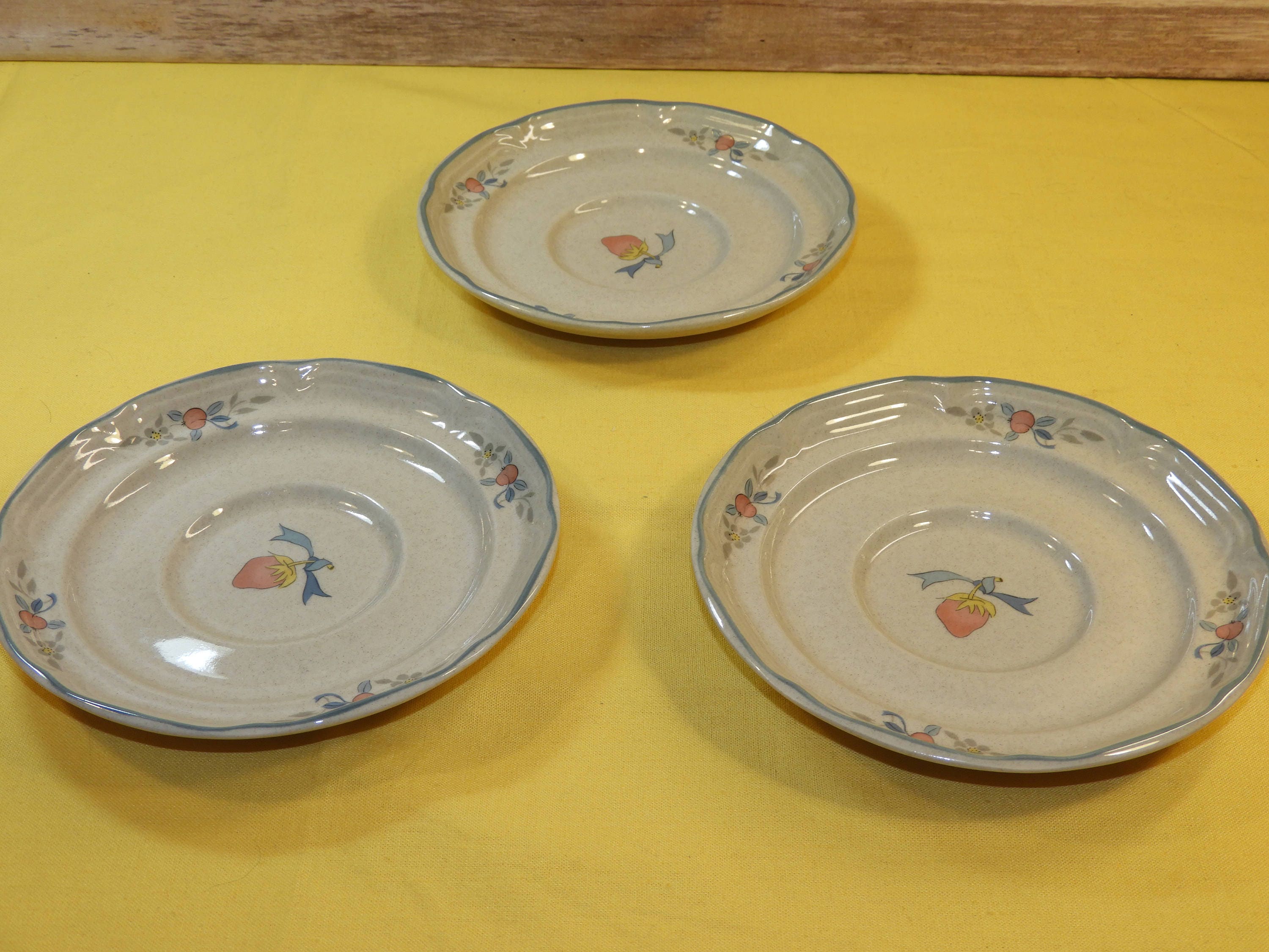 Vintage International China Saucers (3), Marmalade Decorative Plates