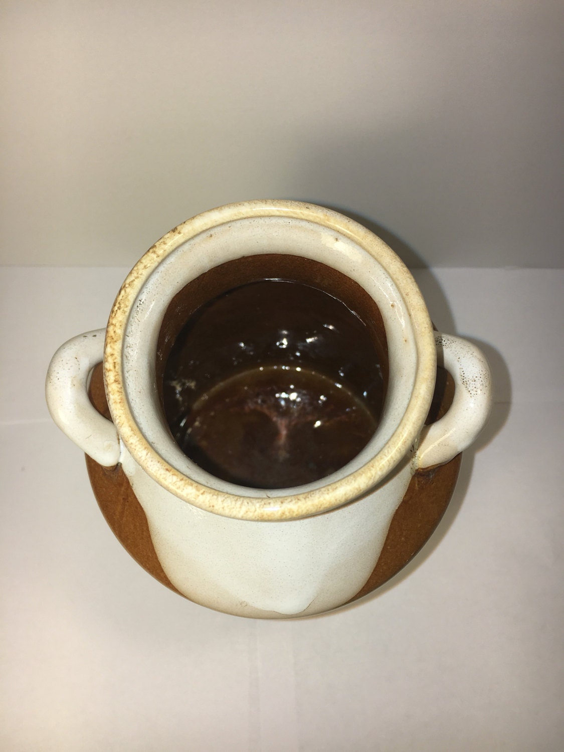 Vintage Ceramic Canister, Enesco Pottery Milk Jug Live Better Naturally