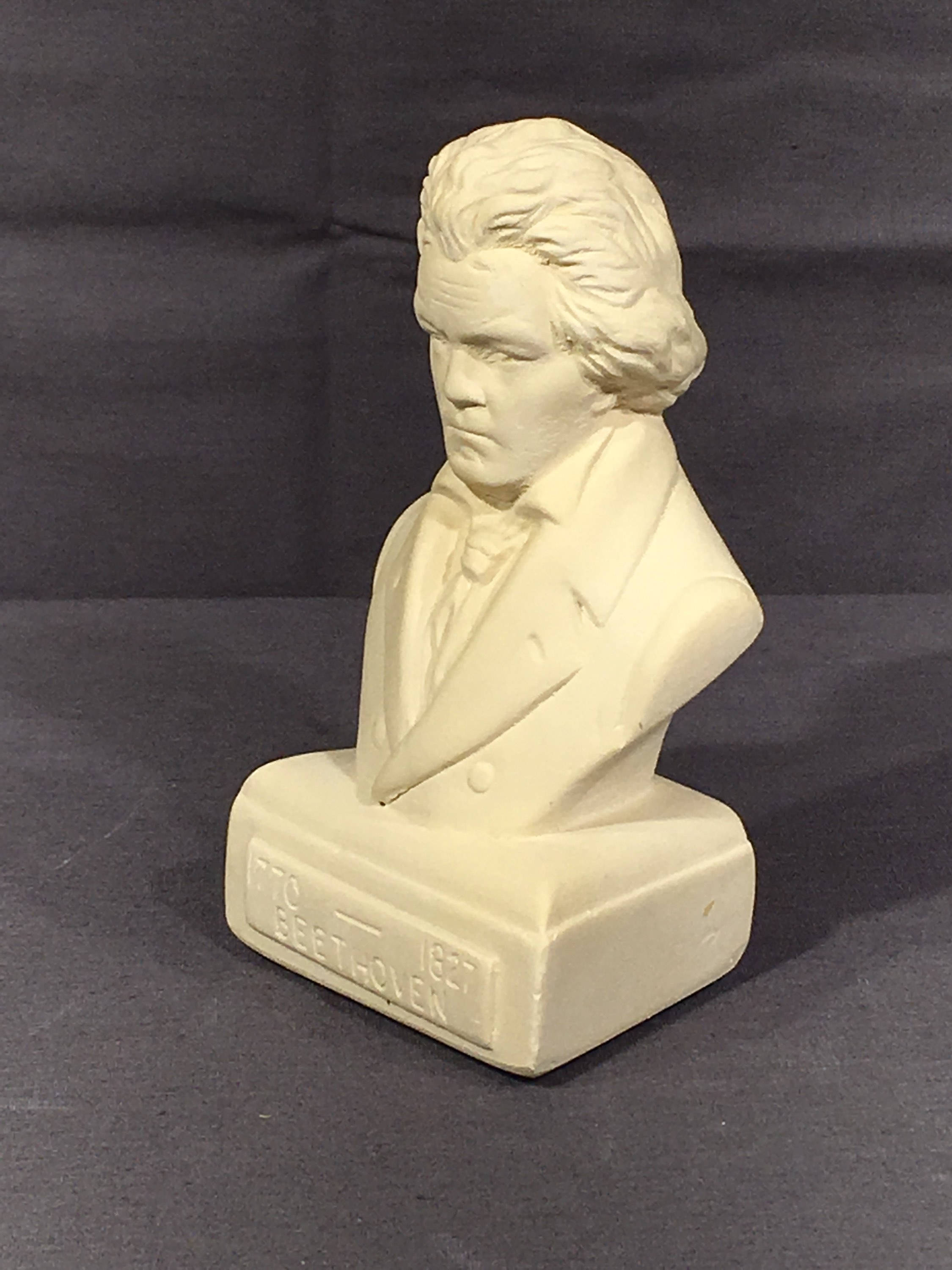 Vintage Beethoven Bust, Willis Music Co, Decorative Composer Statue