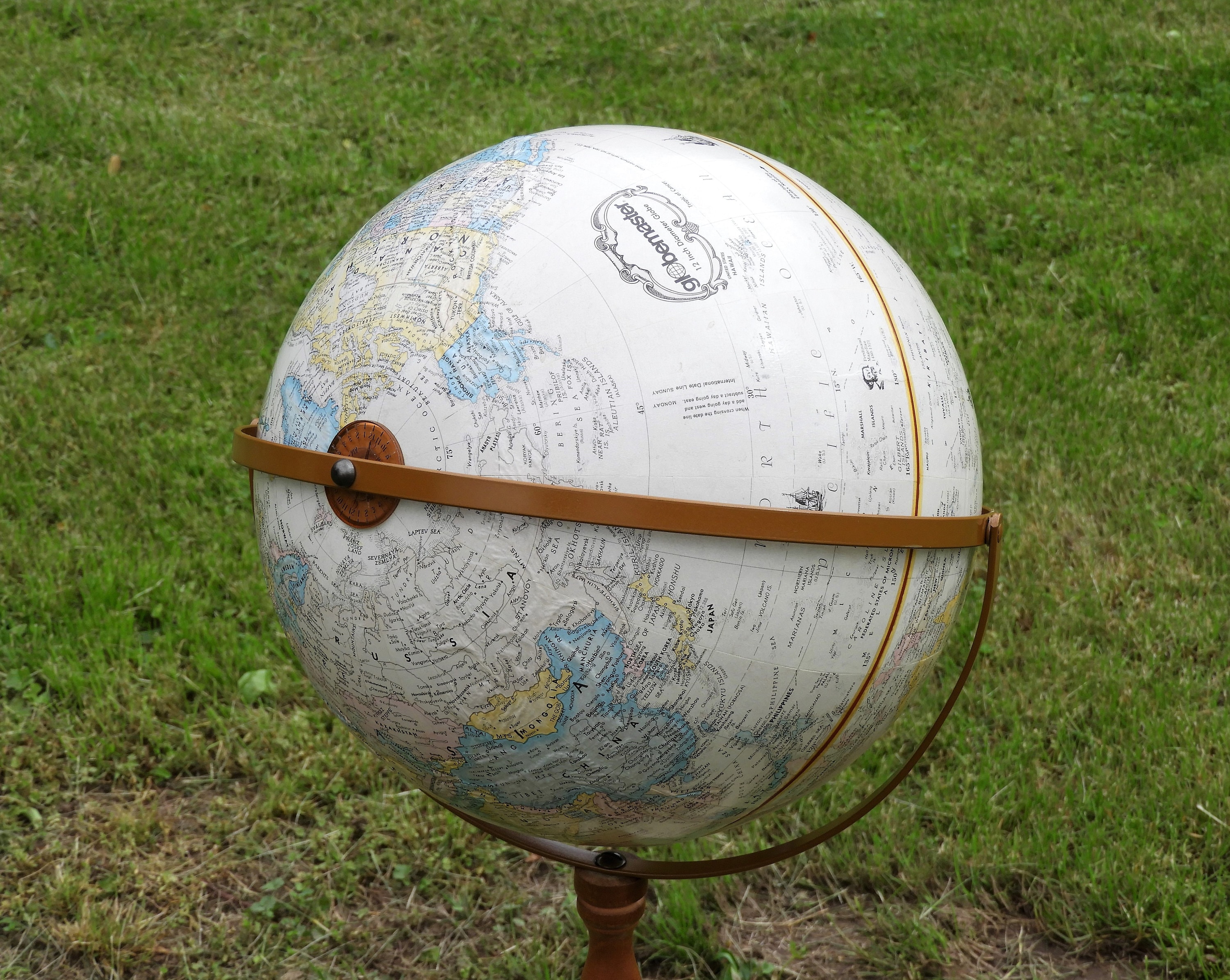 Vintage Floor Globe, 12 Repogle Globemaster, Terrestrial Relief, Wood