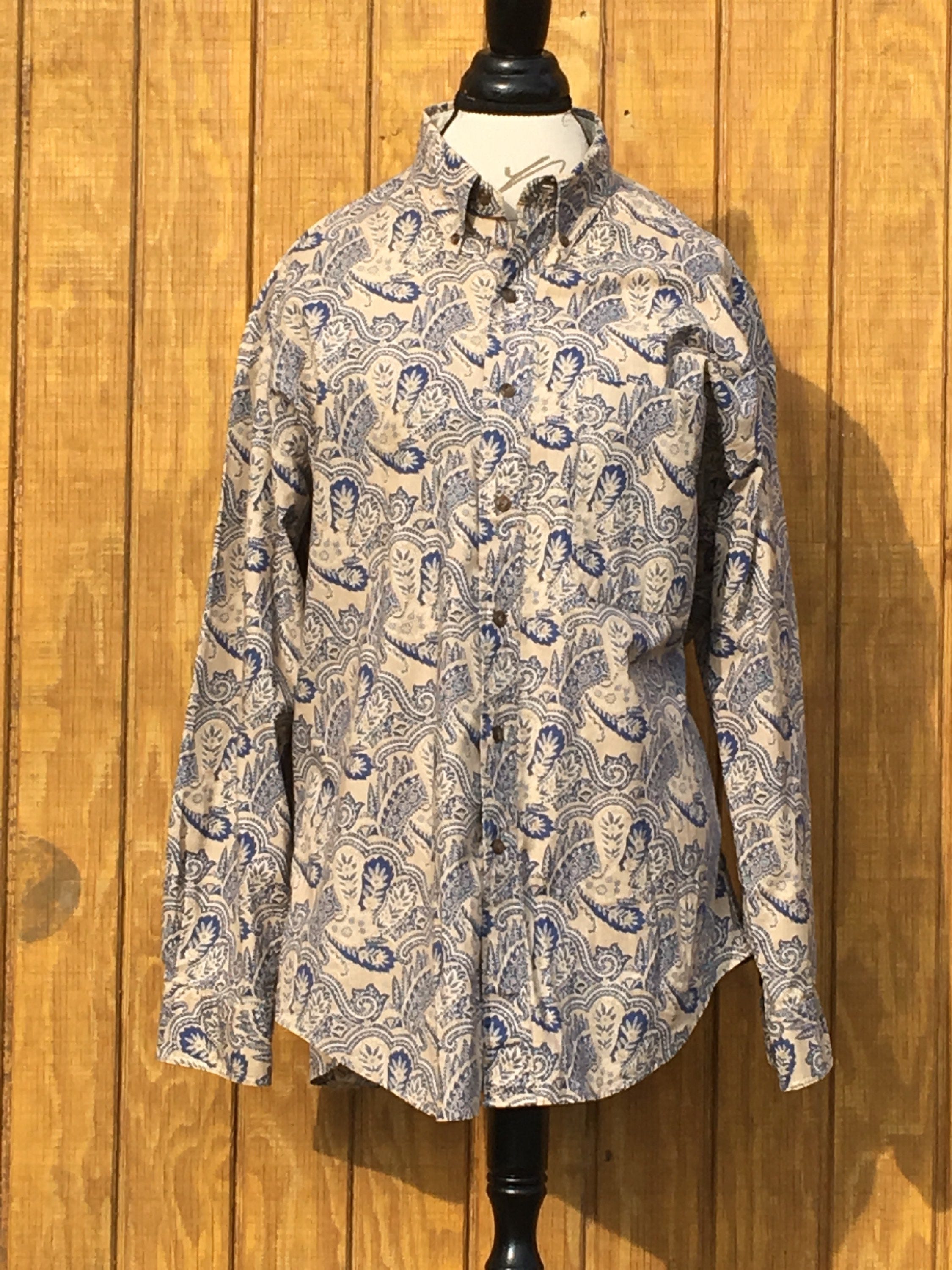 Vintage Men's Chaps Shirt, Large Chaps Shirt, Ralph Lauren Button-Down