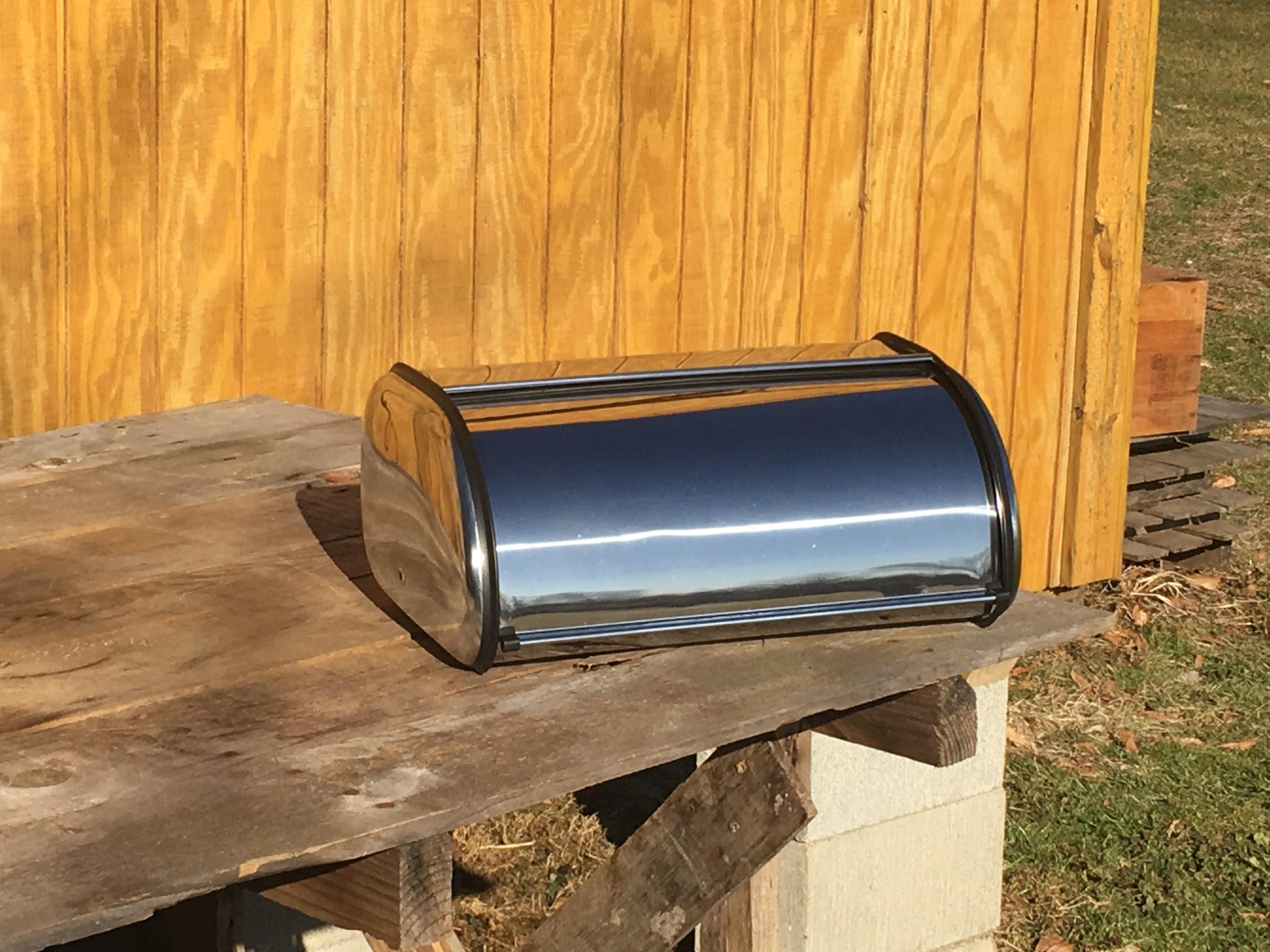 Vintage Chrome Bread Box, Decorative Mid Century Modern Bread Box