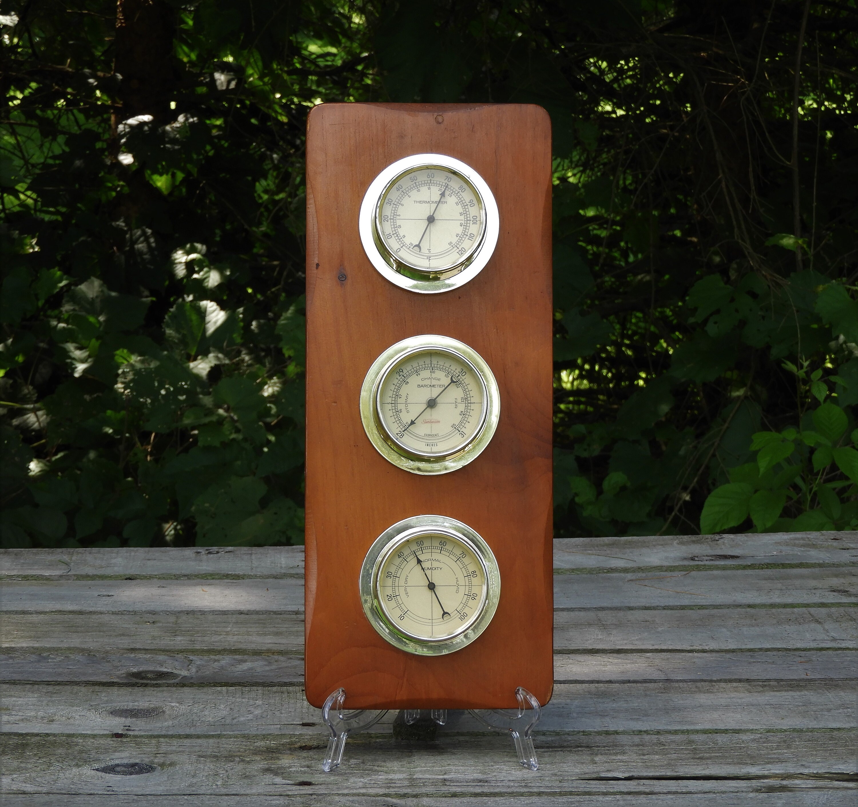 Vintage Weather Station, Sunbeam Thermometer, Precision Instrument