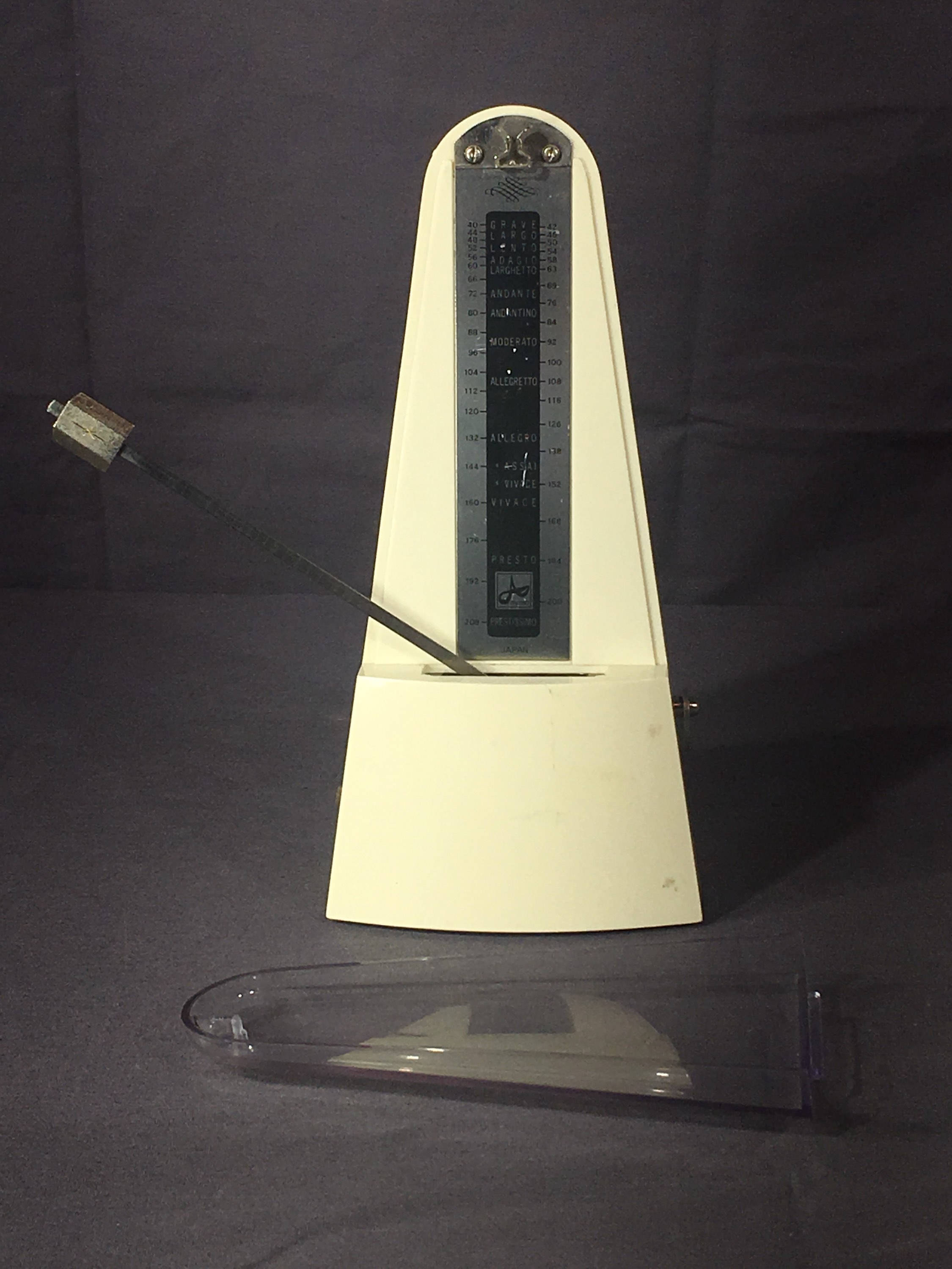 Vintage Seiko Gadget, Decorative Metronome, Clear Beige Instrument