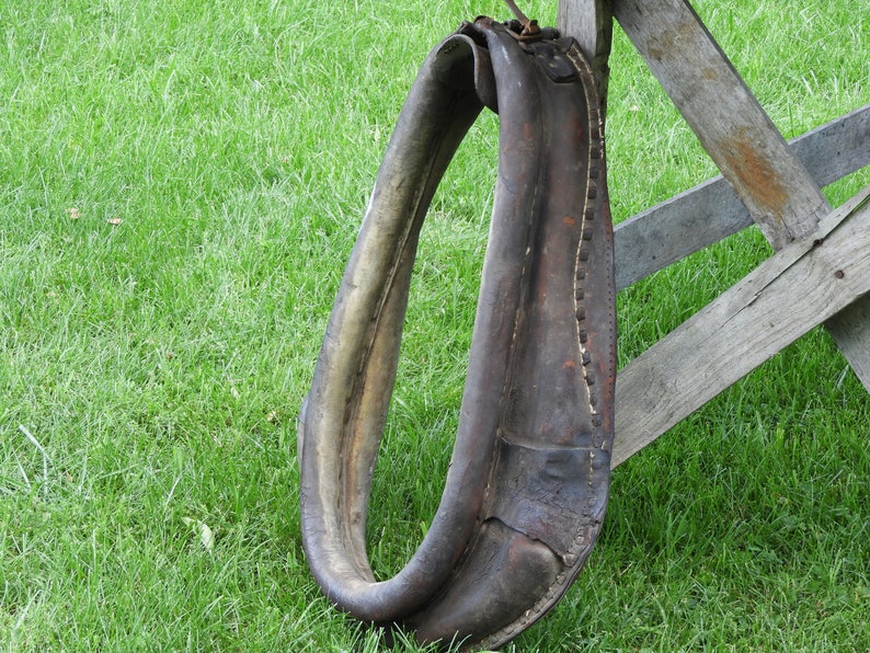 Antique Horse Yoke Horse Collar Decorative Gray Black Etsy