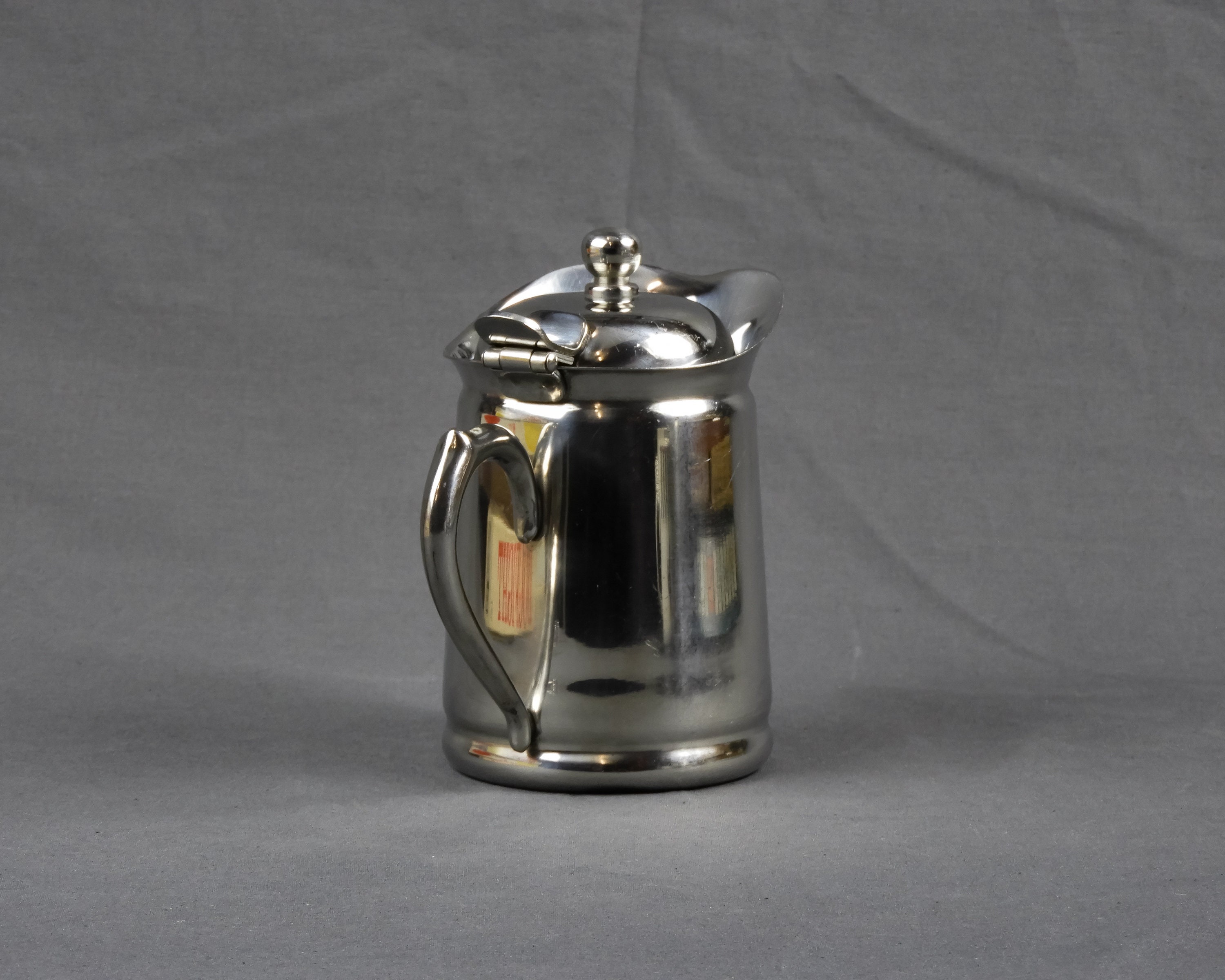 Vintage Brandware Teapot, Stainless Steel, Silver Chrome Color, 18 8