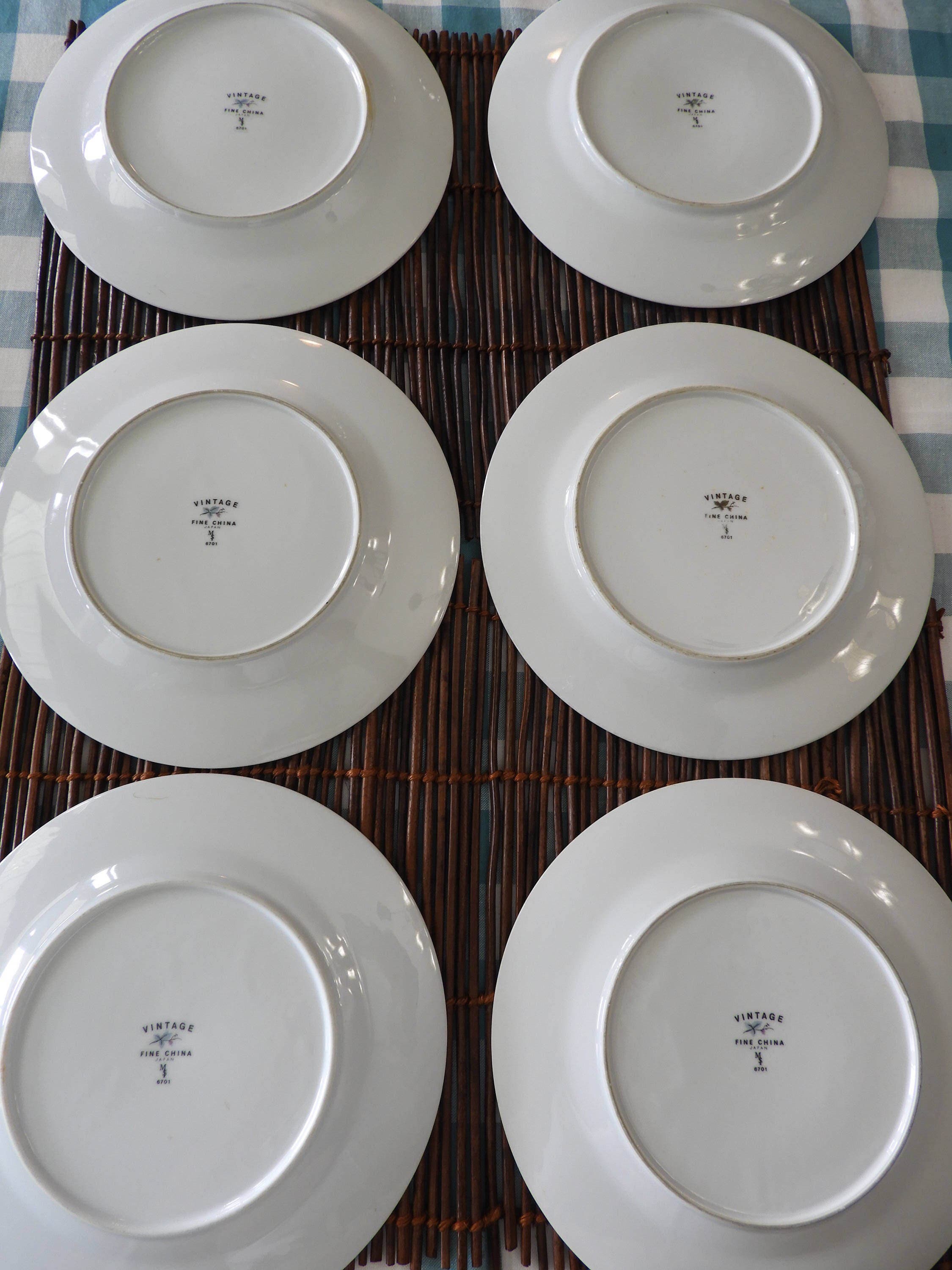 Vintage 1960's Fine China Plates (6), Wedding Plates, Vintage Porcelain