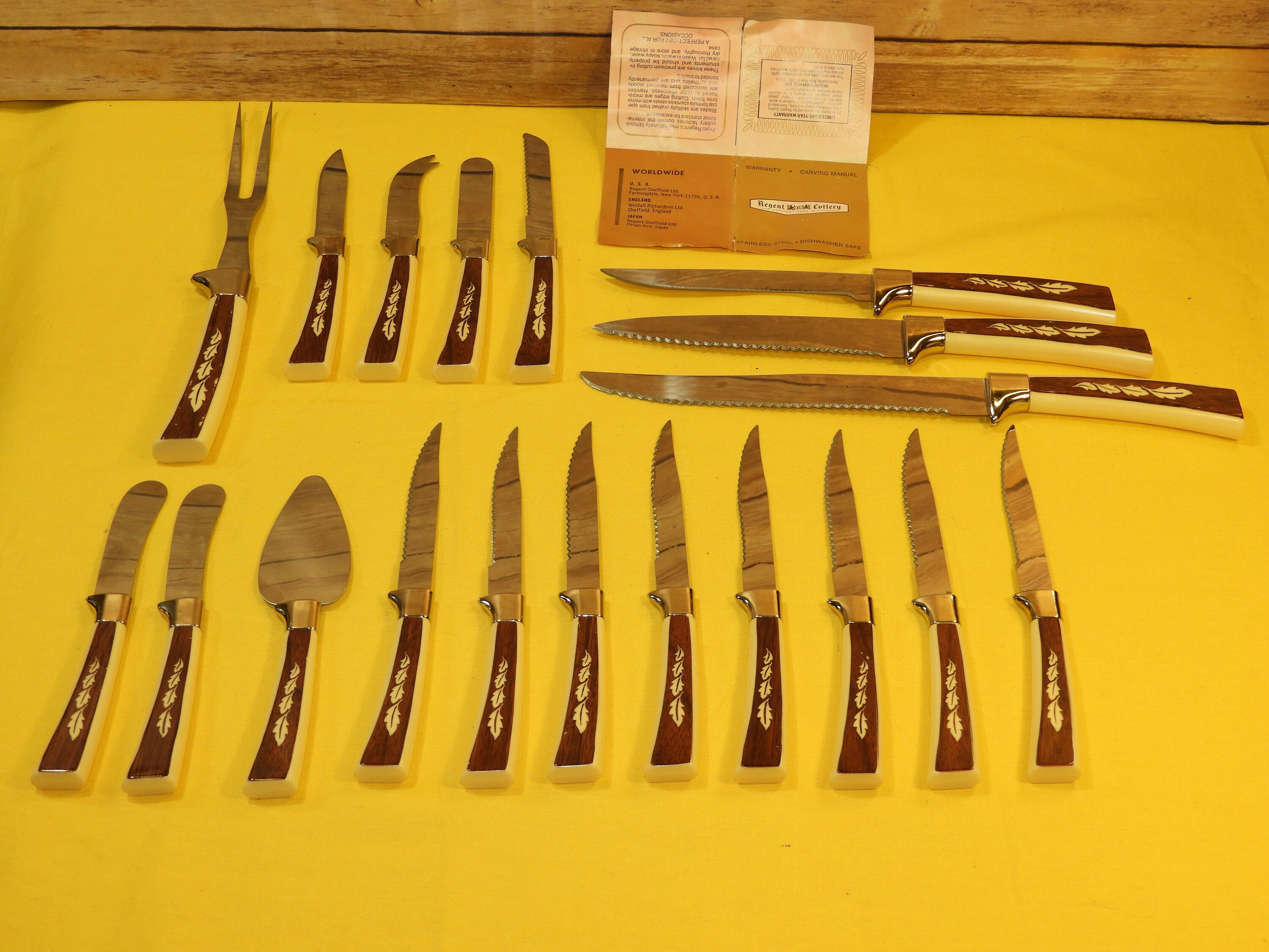 19 Piece Set Vintage Regent Sheffield England Stainless Steel Cutlery