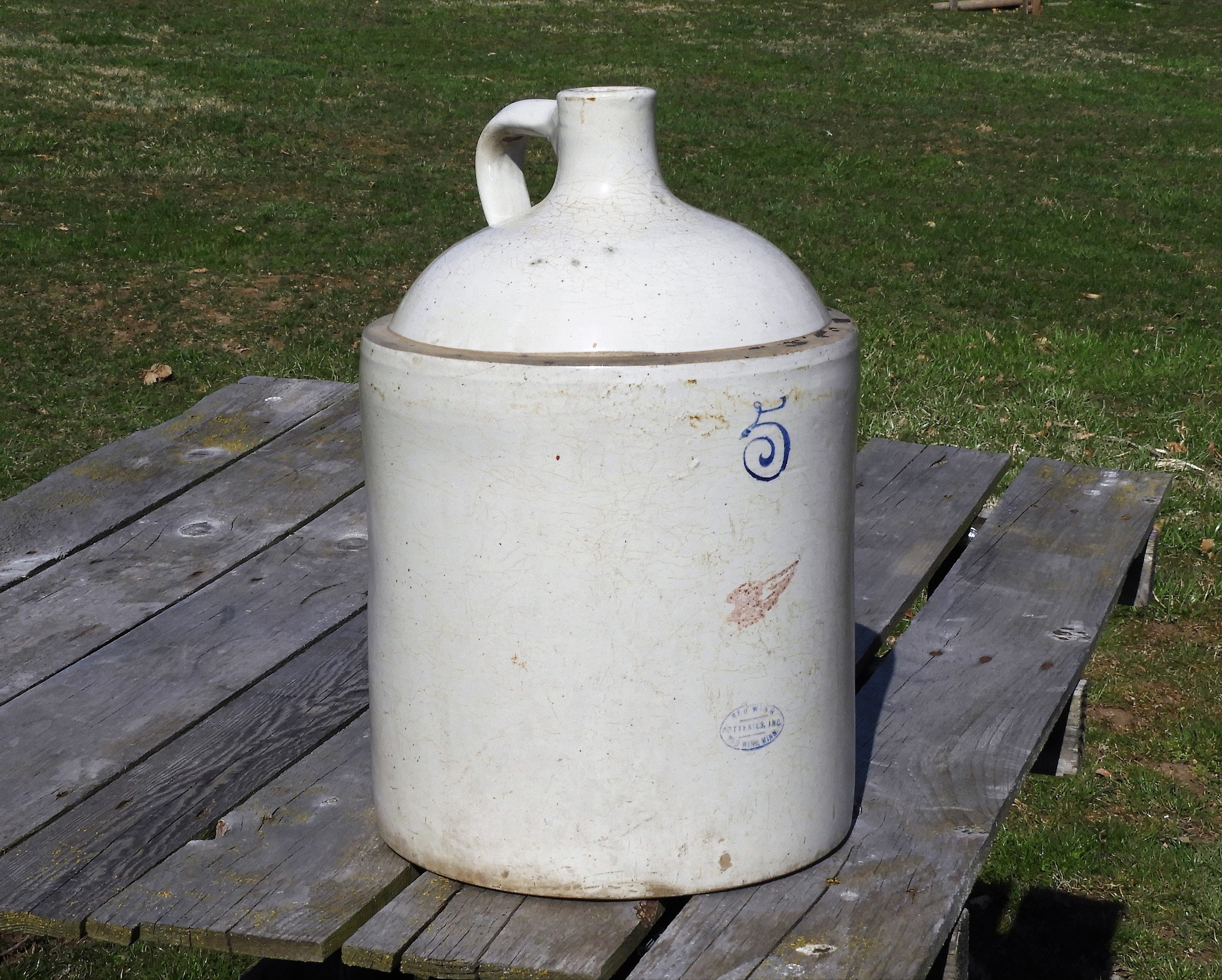 Vintage Stoneware Jug Red Wing Pottery 5 Gallon Jug off Etsy
