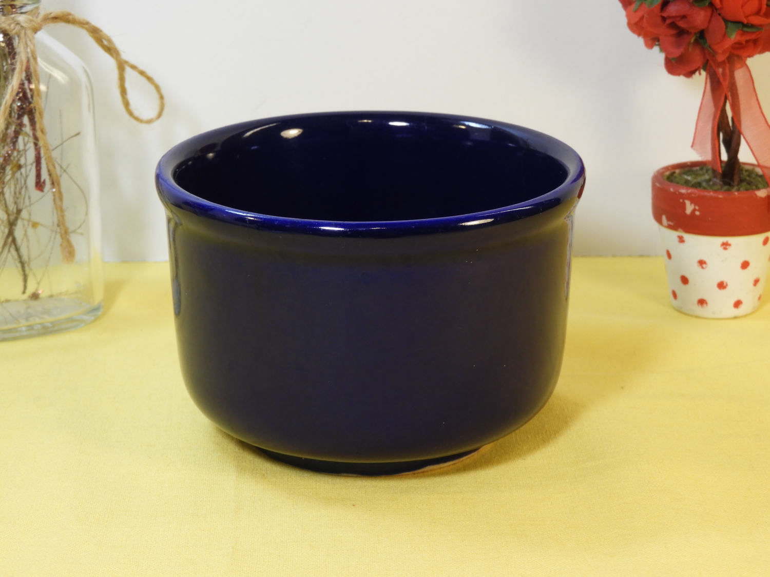 Vintage Mervyns Cobalt Blue Stoneware Bowl Cup, Soup Bowl, Cobalt Blue