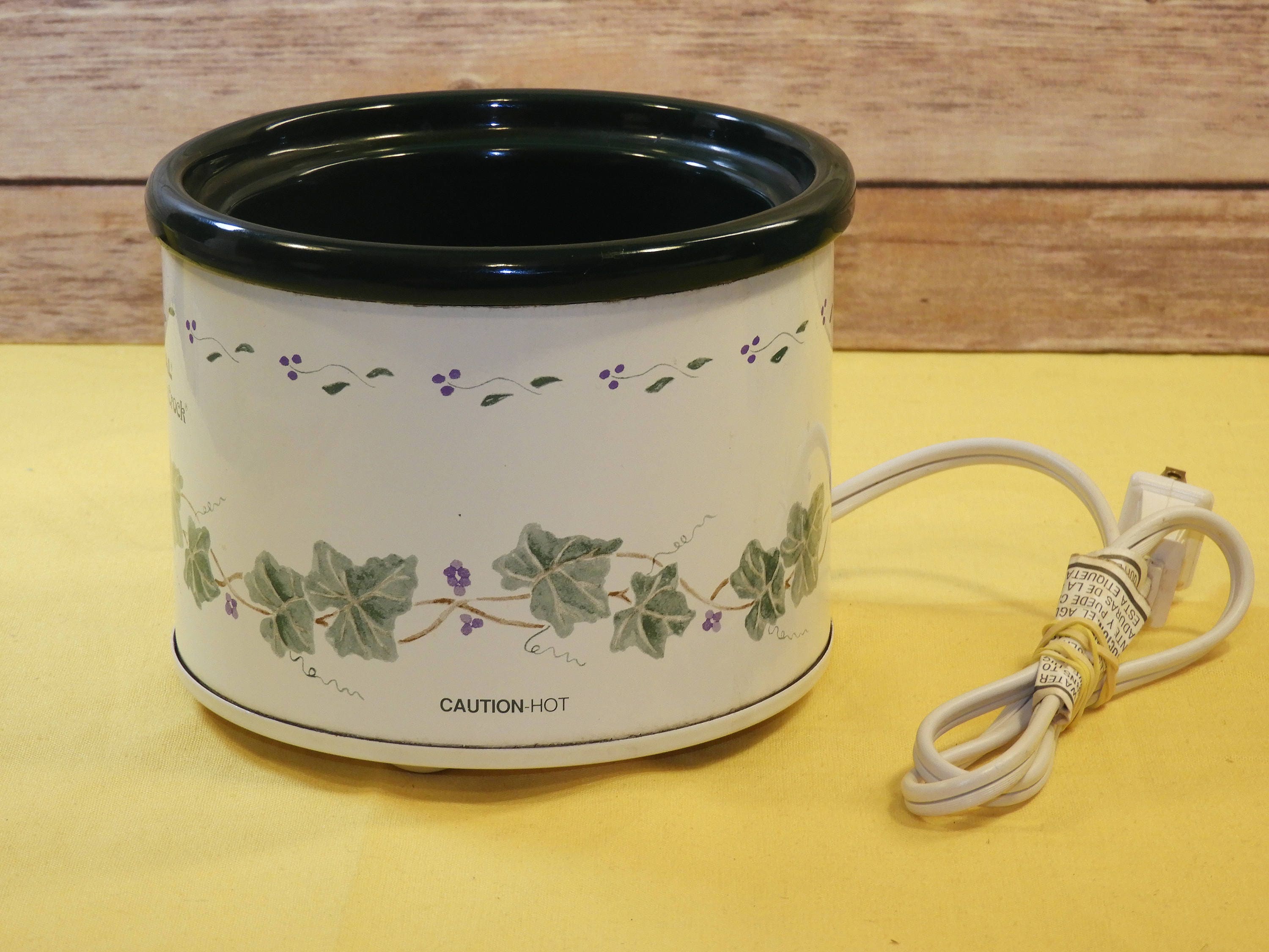 Vintage Rival Green Crock, Rare Condition Electric Simmering Warmer