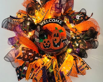 Couronne Halloween pour porte ou centre de table