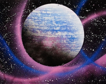 Orange and Blue Planet - Etsy