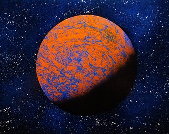 Orange and Blue Planet