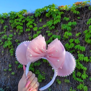 Ready to ship Pink pearl ears