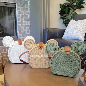 Rattan Mickey Purse - Etsy
