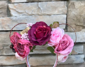 Food and Wine Festival Disney Inspired Floral Wire Ears  display picture 3