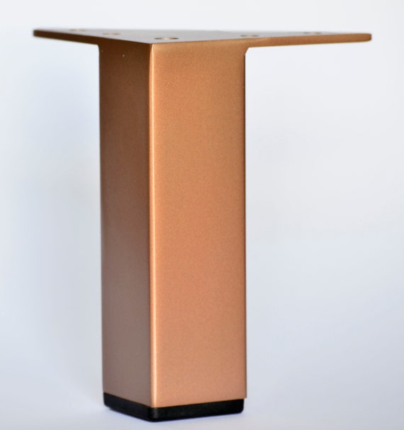 Metal Furniture Leg Metal Legs,Straight Square Brushed Satin 7/" 4PC Fast Ship