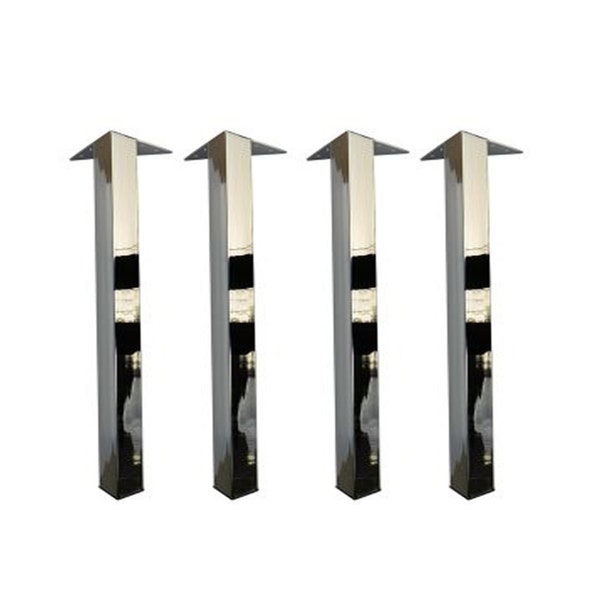 Hettch 27.5 N. Black Square Adjustable Metal Table Legs, Desk Legs