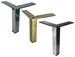 4pc Brushed Satin Nickel Brass Chrome Square Furniture Legs Sofa Legs Metal Legs Feet 5' for Sofa Couch Cabinet FAST SHIP 