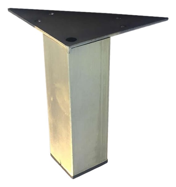 Square Metal Furniture Legs Antique Brass Or Brushed Satin Image 0