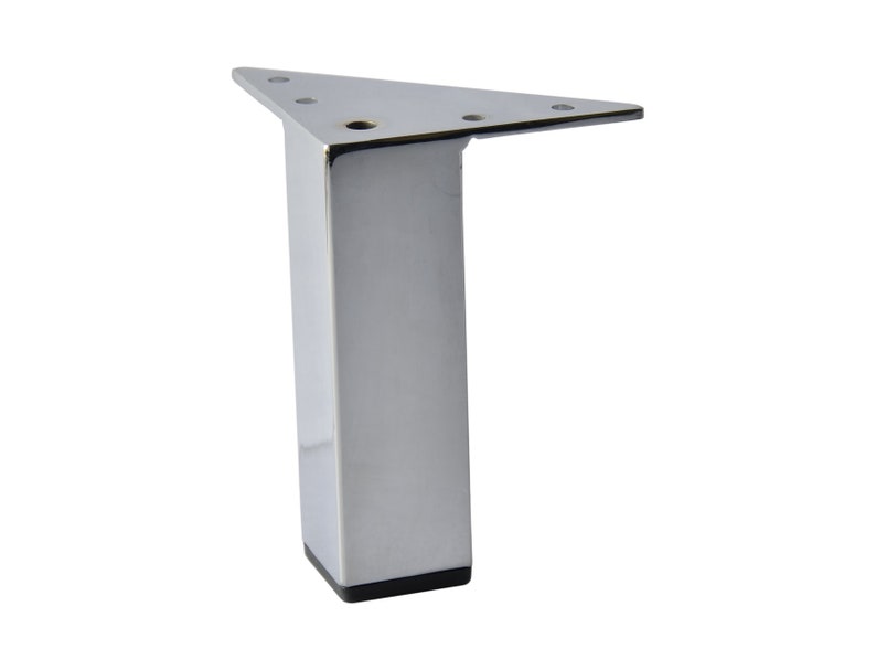 Straight Square Metal Furniture legs Black Shiny Brass Etsy