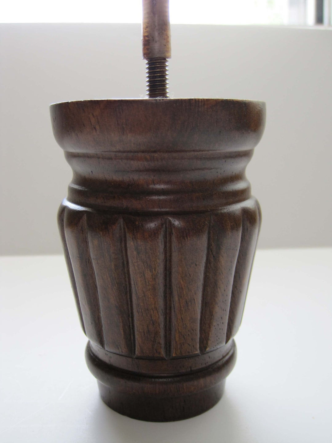 Beautiful Unique Carved Wood Legs 4H Walnut Finish Set of Etsy