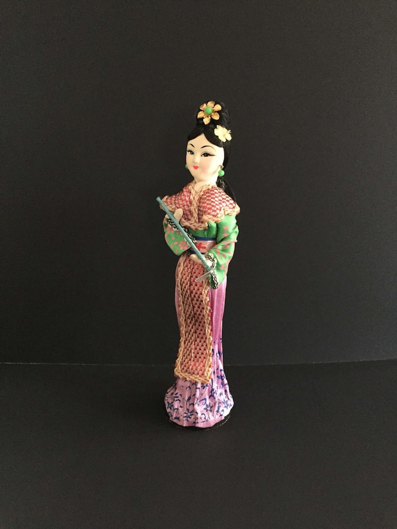 1950s Asian Japanese Geisha Girl Dollvintage Oriental Cloth Etsy