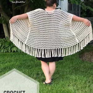 The Aerie Kimono, crochet bikini coverup, crochet vest, crochet