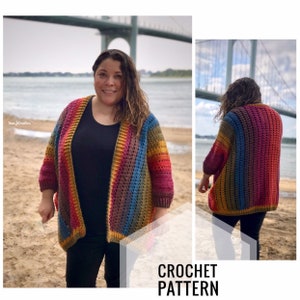 The Woodland Autumn Cardigan, Crochet Pattern, How To, Crochet Sweater