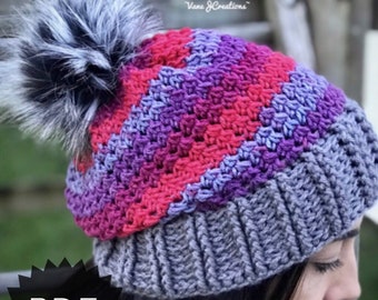 The Jasmine Beanie, Crochet Beanie, Crochet hat, Crochet Pattern, How, DIY