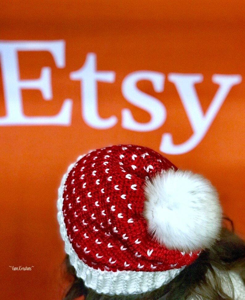 handmade hat winter hat ladies hat red and white hat Fair isle crochet hat Christmas hat handmade gifts