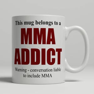 MMA mug, UFC mug, Bellator mug, mma coffee mug, mma gift idea, mma fighter coffee mug, cage warriors, bamma, bcmma, EB addict mma