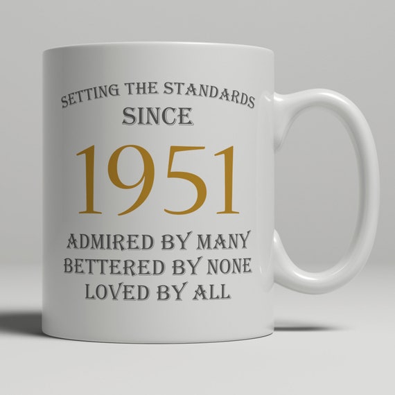 70th Birthday Mug 70th Birthday Idea Born 1951 Birthday Etsy