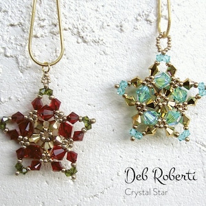 Crystal Star beaded pattern tutorial by Deb Roberti (digital download PDF pattern in English only)