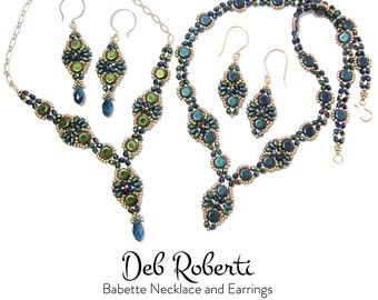 Babette Halskette & Ohrringe Anleitung von Deb Roberti (digitaler Download PDF-Muster in Englisch)