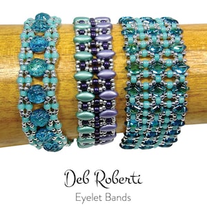 Eyelet Bands beaded pattern tutorial by Deb Roberti (digital download PDF pattern in English only)