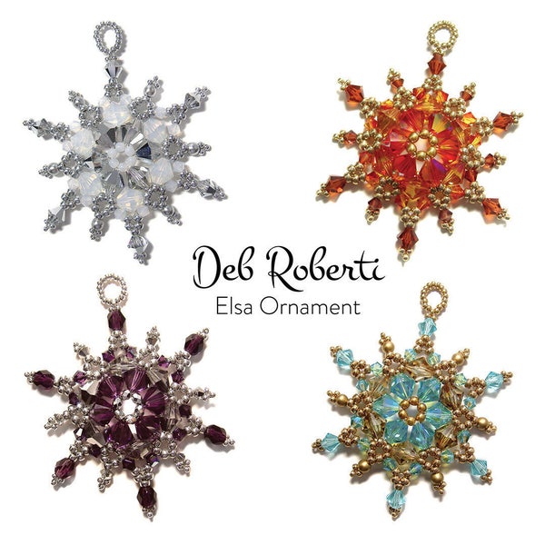 Elsa Ornament/Suncatcher beaded pattern tutorial by Deb Roberti (digital download PDF pattern in English only)