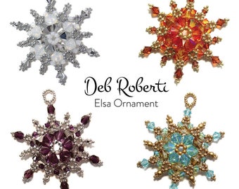 Elsa Ornament/Suncatcher Perlen-Muster-Anleitung von Deb Roberti (digitaler Download PDF-Muster nur in englischer Sprache)