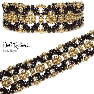 Eddy Band beaded pattern tutorial by Deb Roberti digital download PDF pattern in English only image 1