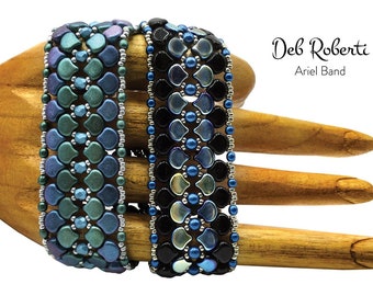 Ariel Band beaded pattern tutorial by Deb Roberti (digital download PDF pattern in English only)