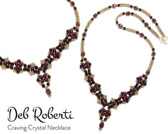 Craving Crystal Necklace Perlenmuster-Anleitung von Deb Roberti (digitaler Download PDF-Muster nur auf Englisch)