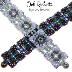 Tapestry Bracelet Beaded Pattern Tutorial by Deb Roberti digital ...
