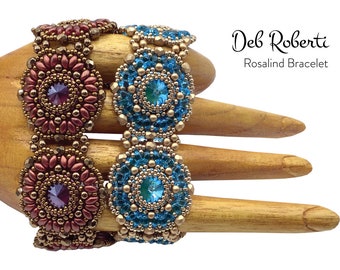 Rosalind Armband Perlenmuster Anleitung von Deb Roberti (digitaler Download PDF Muster nur auf Englisch)