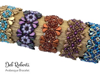 Arabesque Bracelet Perlenmuster Anleitung von Deb Roberti (digitaler Download PDF-Muster nur in Englisch)