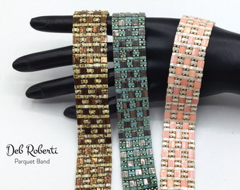 Parquet Band beaded pattern tutorial by Deb Roberti (digital download PDF pattern in English only)