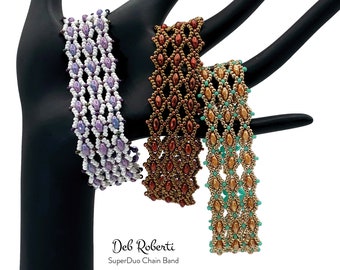 SuperDuo Kettenband Anleitung von Deb Roberti (digitaler Download PDF-Muster nur auf Englisch)