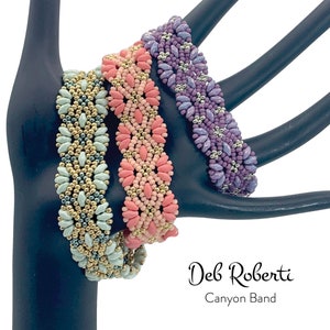 Canyon Band beaded pattern tutorial by Deb Roberti (digital download PDF pattern in English only)